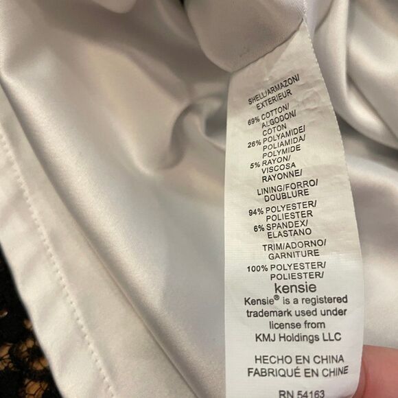 KENSIE Floral Lace Satin Skirt Black - 4 - Picture 9 of 11